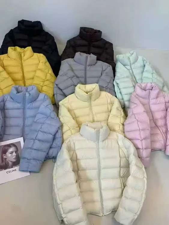 【摩姐姐欧韩】8803冬款轻薄排骨立领短款羽绒服