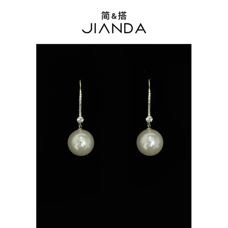 简&搭 合金耳饰 【千屿Sheila】水钻吊坠耳环253-EH/1009-05162