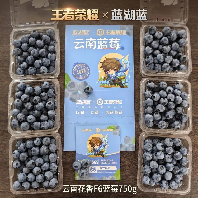 蓝湖蓝王者荣耀联名云南花香蓝莓小果12-15mm装 SGS检测 顺丰空运
