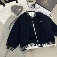 杭州六小六正版BY LIUXIAOLIU秋冬季儿童加绒棒球服外套17630