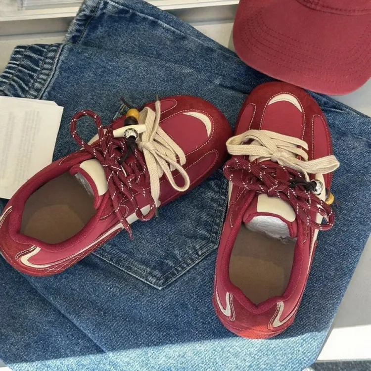 增高3.5cm透气拼色布面秋季时尚休闲鞋女鞋春季勃肯鞋韩版