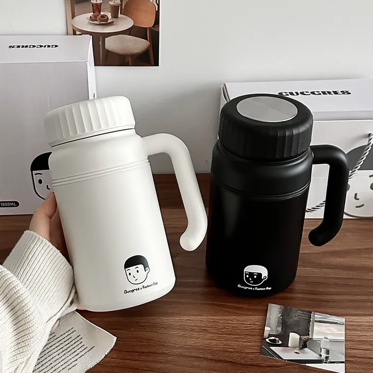 保温杯大容量茶杯男士泡茶专用茶水分离泡茶杯子上班用水杯男款