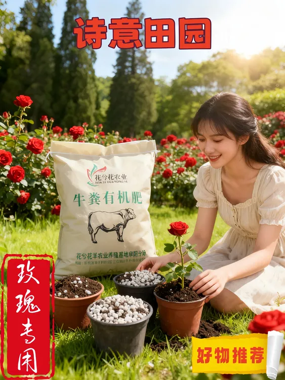 【玫瑰花专用】养花种花土月季玫瑰营养土通用型有机肥料酸性种植土