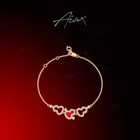 AIAX 925银 镀K金 【夏上新】【福禄】经典葫芦手链TSS7335