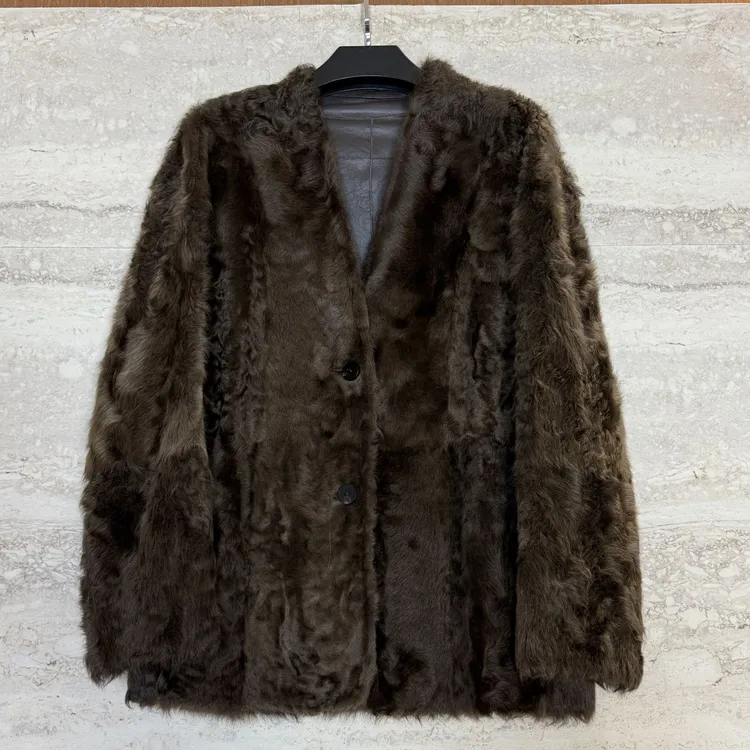 TANTAN气质短款小湖羊秋冬时尚羊皮毛外套4120