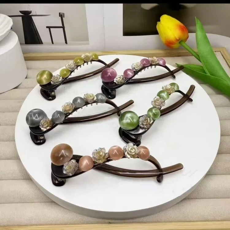 原版新款夏天简约扭扭夹发夹女高端抓夹后脑勺盘发神器一字夹发卡