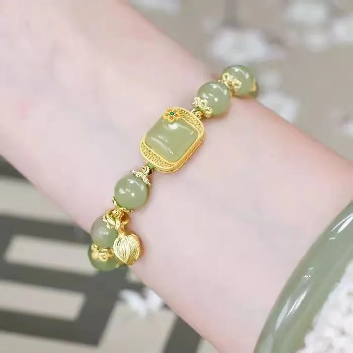 步步生莲礼物方糖莲蓬手链女ins小众设计气质手饰送女友礼物