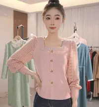 Z8107 2025秋季新款蕾丝拼接休闲气质修身显瘦长袖百搭女士上衣