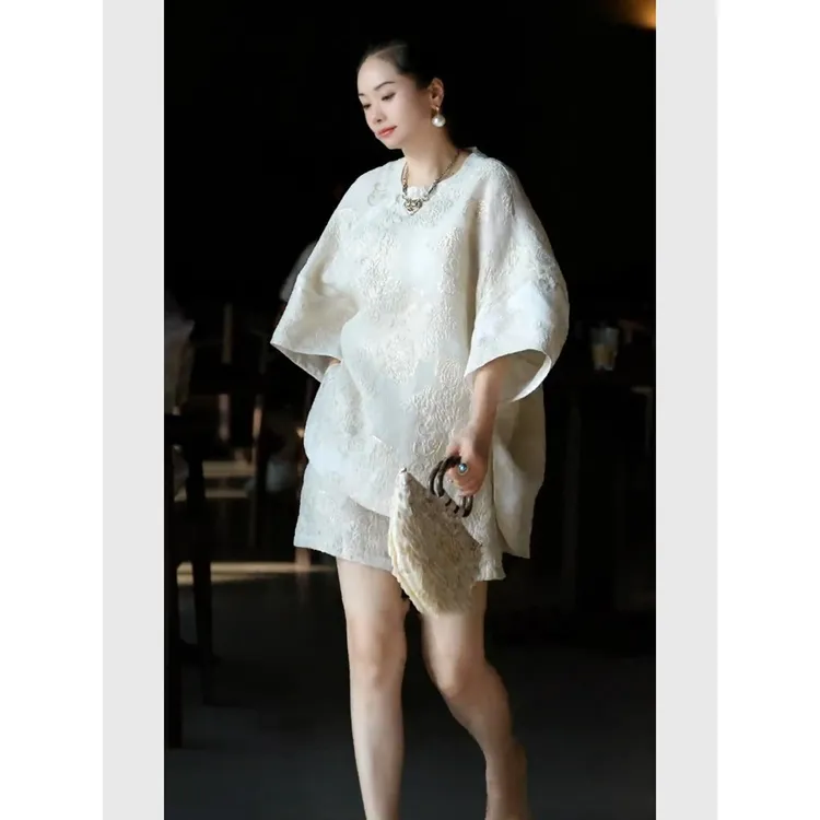 2025超火夏装一整套高级感清冷感禅意新中式国风上衣短裤两件套装