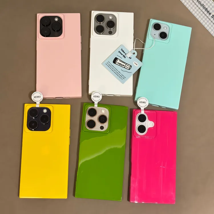 夏日多巴胺方块适用苹果16pro/15promax14手机壳iPhone13防摔12套