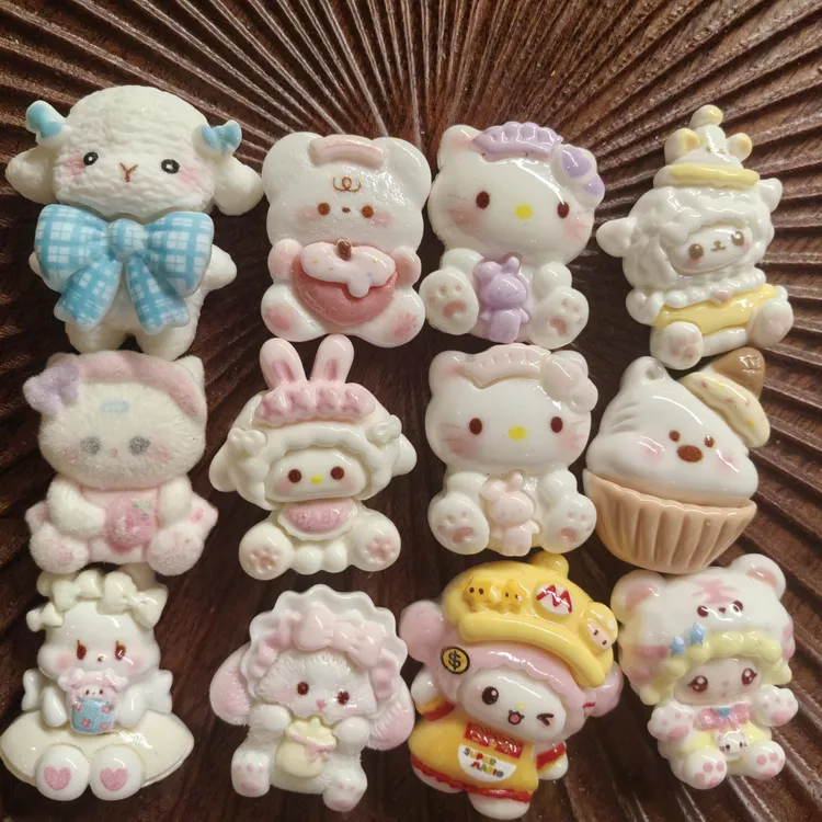 可爱卡通个性创意装饰小玩具，奶油胶发夹配件一斤