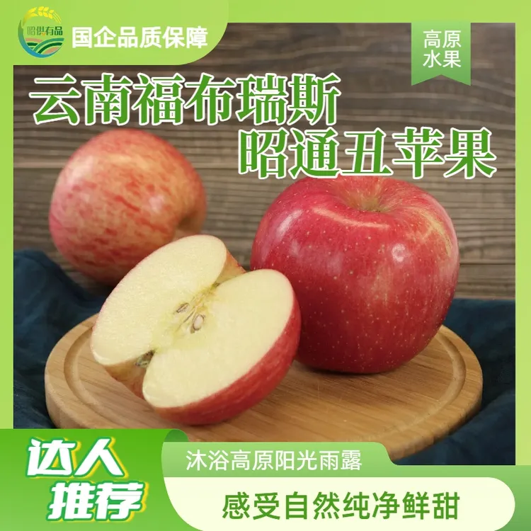 昭供有品【达人推荐】云南昭通福布瑞斯丑苹果红富士冰糖心脆甜多汁