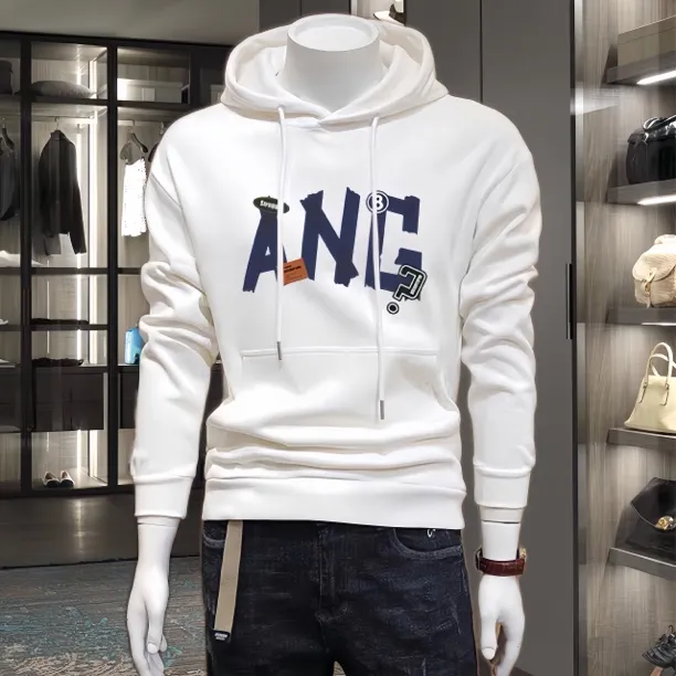 时尚秋冬季男士高级潮牌ins连帽卫衣长袖新款上衣百搭帅气外套装