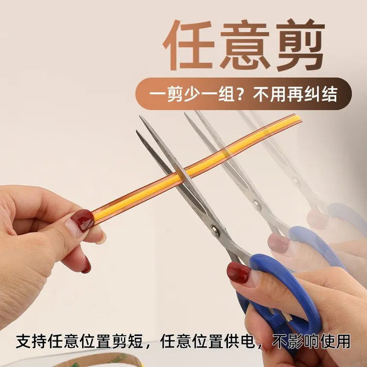 可任意随便剪裁528珠cob线性灯带低压12V自粘无暗点光斑家装光源