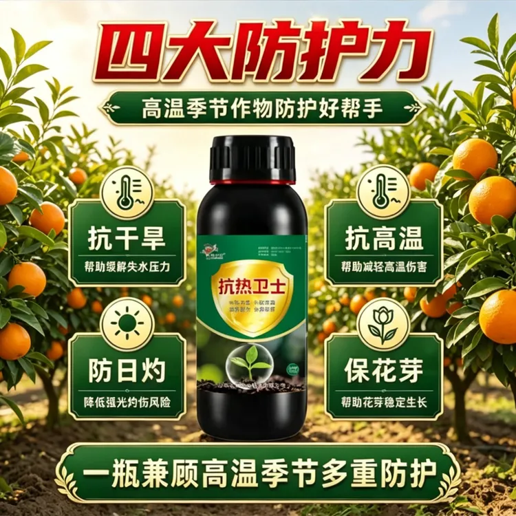 抗热卫士夏季作物抗高温防日灼抗干旱抵御干热风保花芽农用锄肥料商品图