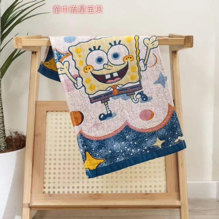 高档纯棉纱布小毛巾纯棉A类可爱吸水亲肤