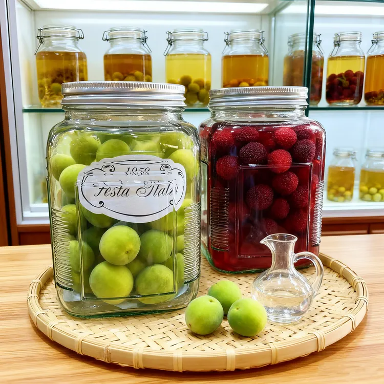【1100ml两只装】无铅玻璃密封罐泡菜坛腌萝卜辣椒五谷杂粮糖果罐
