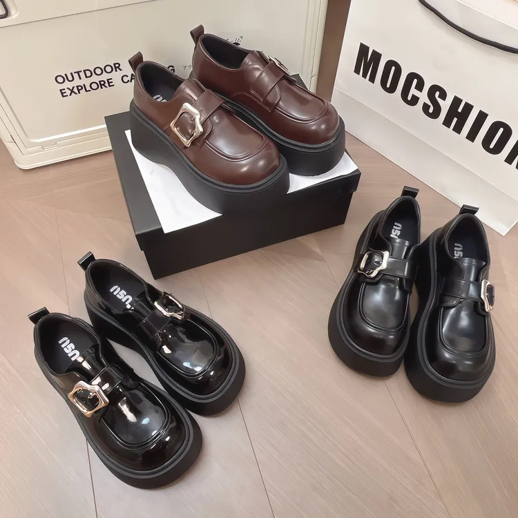 （有运费险补贴）秋季乐福鞋芭蕾风通用深口春秋中跟复古扣带