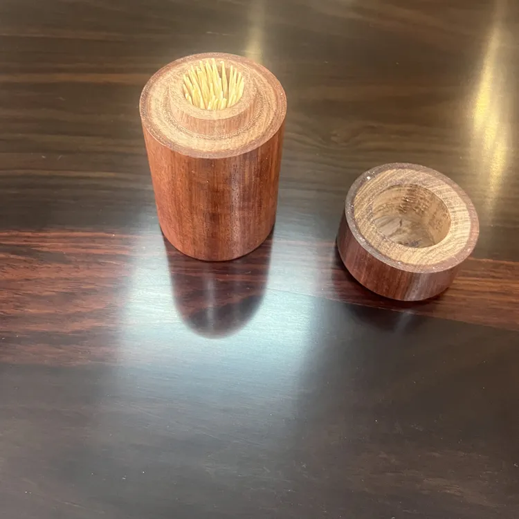 大果紫檀牙签桶 缅花牙签盒 原木精磨