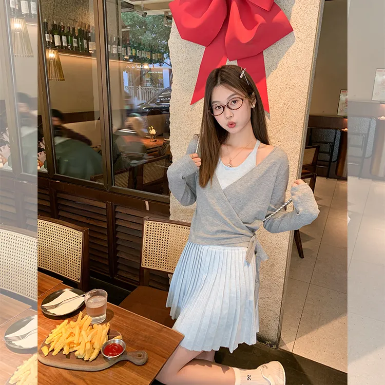 曾小咸 韩系休闲针织衫女2025春设计感气质宽松上衣Z251MZR0767