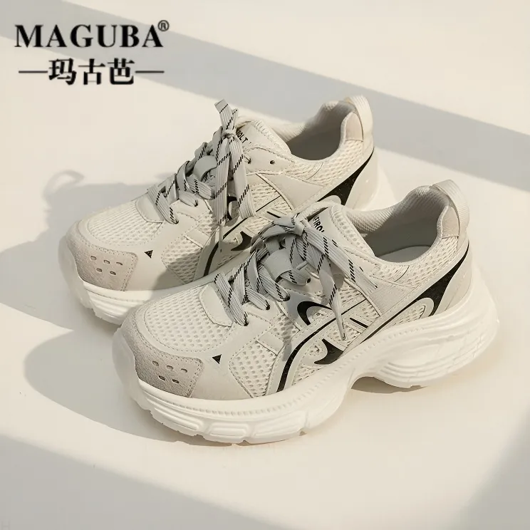 MAGUBA/玛古芭轻奢老爹鞋女新款网面透气舒适显瘦潮牌百搭运动鞋