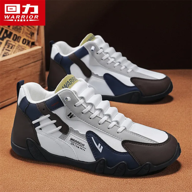 回力鞋子男款爆款2026新款高帮运动休闲鞋男士皮面一脚蹬韩版潮鞋