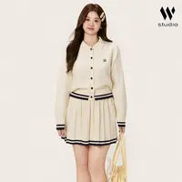 大码胖mm韩系早秋穿搭套装女针织开衫高腰百褶半身裙两件套一整套