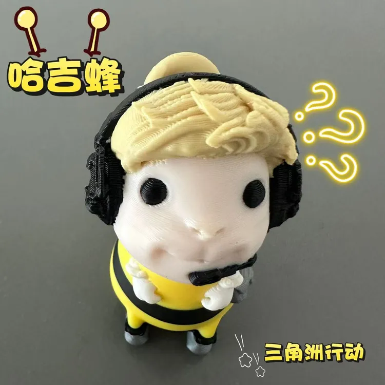 三角洲游戏周边玩具现货摆件蜂医小蜜蜂3d打印战术毛毛虫威虫头盔