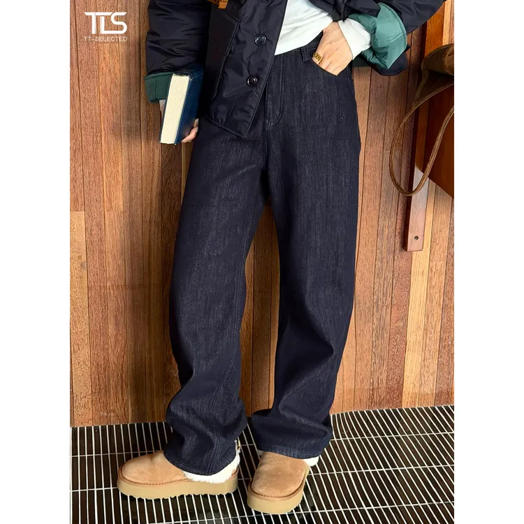 TT【保温王】土耳其进口棉混纺植物加绒加厚LP斜角插袋原牛裤CK5150