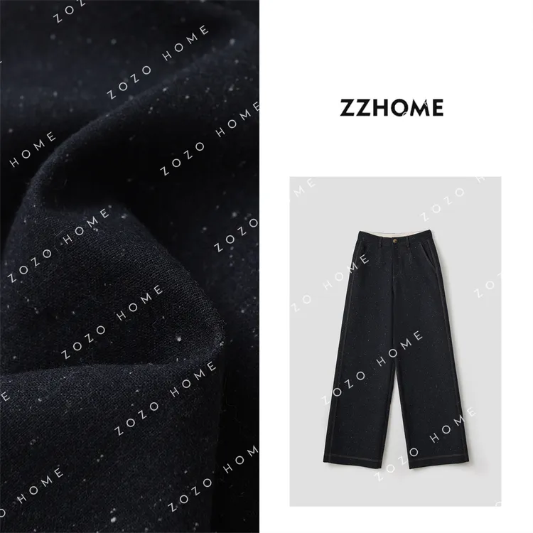 ZOZO HOME |“星空”系列羊·毛混纺雪花纹直筒百搭拖地裤q171885p