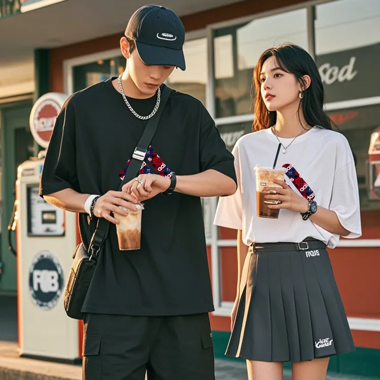 【万达专属】重磅新疆长绒棉短袖圆领云柔水光T打底衫男女纯棉T恤