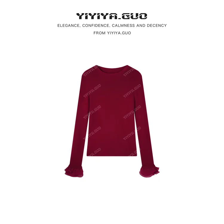 yiyiya.Guo艺艺吖【年华】新款贴肤显瘦圆领长袖针织毛衣090111SS52