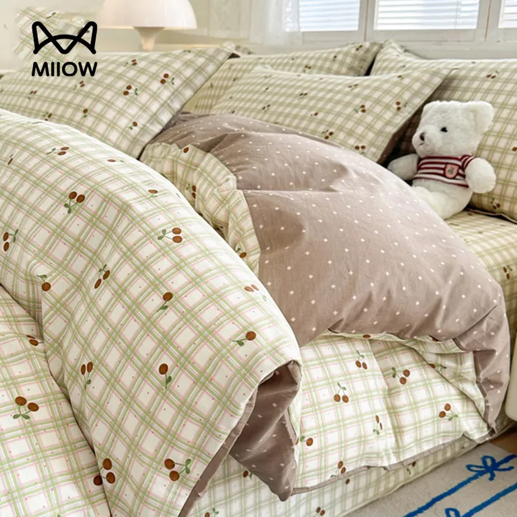 猫人加厚纯棉被套单件150x200x230被罩全棉单人宿舍1.5被单四件套