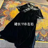 上新价~深圳89660新中式如意刺绣丝绒连衣裙国风裙子