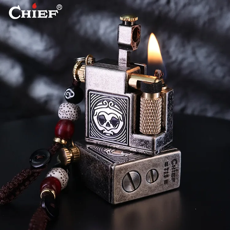 大圣网红款迷你煤油复古打火机盘玩精致小巧男女点烟器