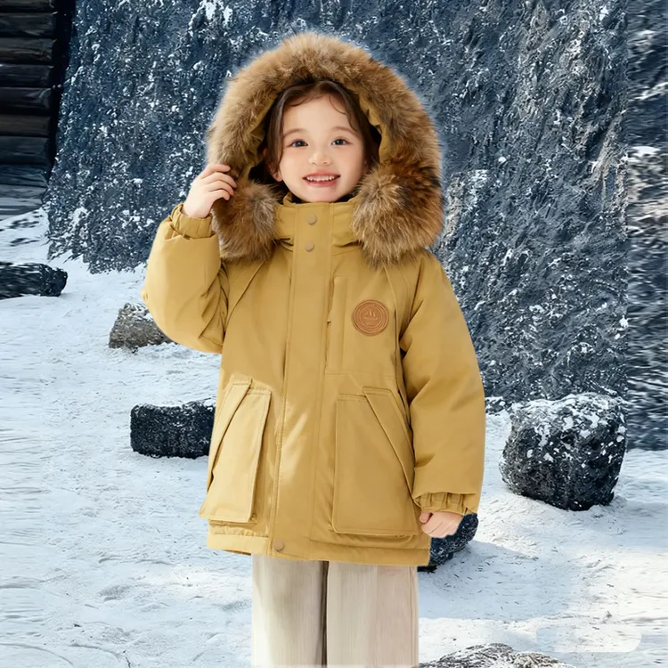 男女童棉服冬季派克服外套加绒加厚2025新款儿童冬装洋气保暖棉衣