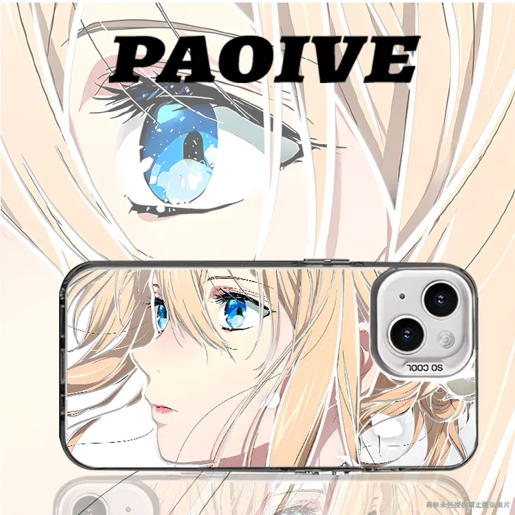 薇尔莉特创意适用苹果华为vivoiPhone小米三星防摔彩银手机壳