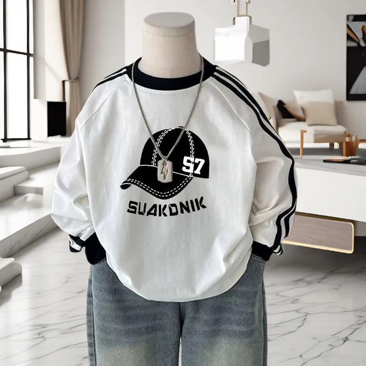 男童春秋新款韩版儿童T恤纯棉长袖休闲潮款宝宝打底衫