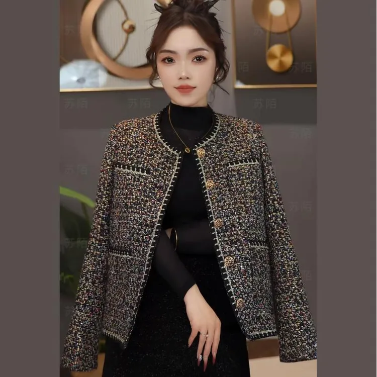 法式轻奢小香风外套2025新款精致感气质短款时尚百搭秋冬休闲外套