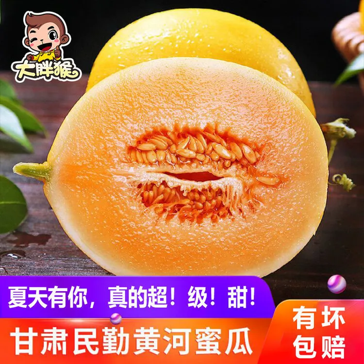 甘肃民勤沙漠蜜瓜 （3-4斤/8-9斤装）金红宝沙漠蜜瓜