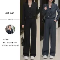 蔡小姐25秋季新款短款西装外套女套装高级感西服上衣+裤子两件套