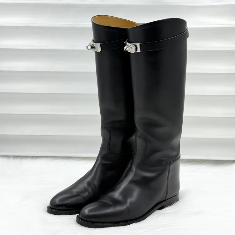 95新 Hermes/爱马仕 Jumping Kelly扣长靴 38码 公价2w c0965