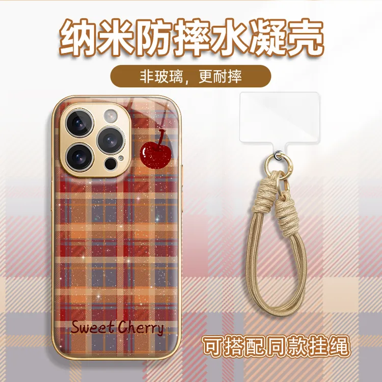 适用于苹果17/16/华为/vivo/OPPO创意高颜金属漆水凝手机壳AM0923