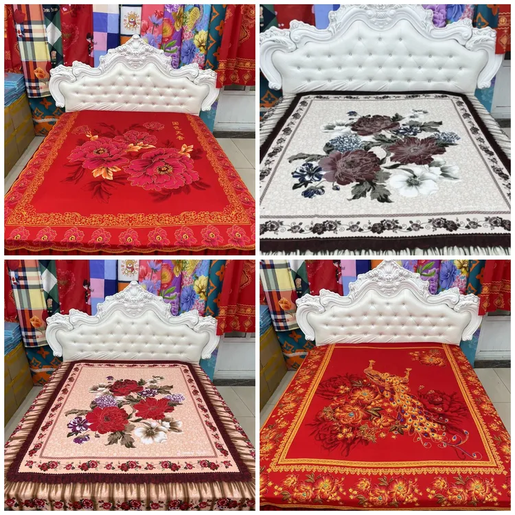 （多色可选）加厚大版定位双人床单斜纹2.3米X2.3米斜纹床裙