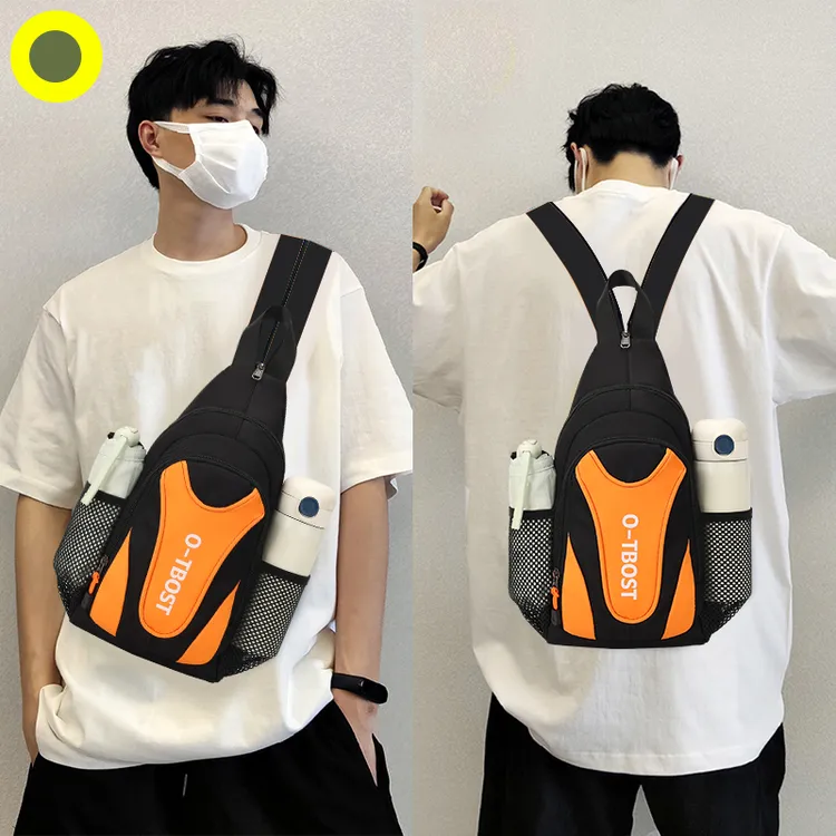 男斜挎包女通勤包胸包邮差包骑行包机车背包运动男生单肩包双肩包