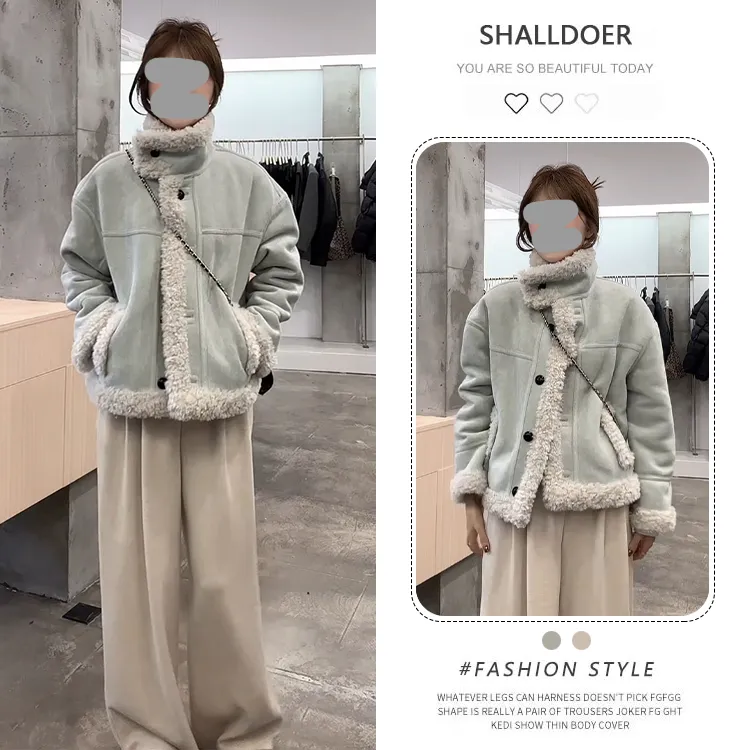 韩系拼色长袖上衣+高腰休闲裤两件套女2025新款时尚百搭减龄衣服