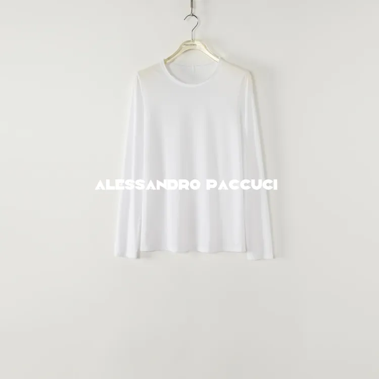 AP洛哥51042TT【限量/棉尚】强捻100长绒棉圆领纯色百搭打底长袖T恤