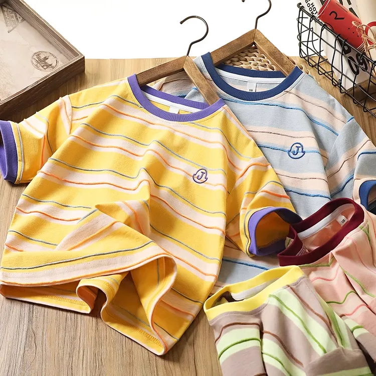 男童夏季短袖T恤2025新款中大童儿童透气吸汗男孩圆领酷帅半袖衣