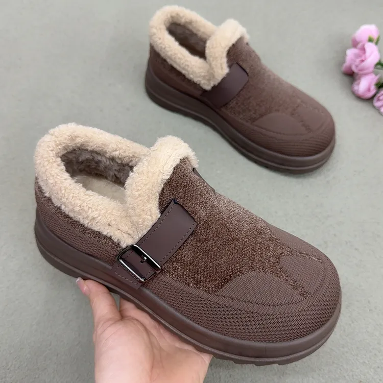 老北京棉鞋女冬季新款加绒加厚雪地靴中老年防滑轻便保暖妈妈棉鞋