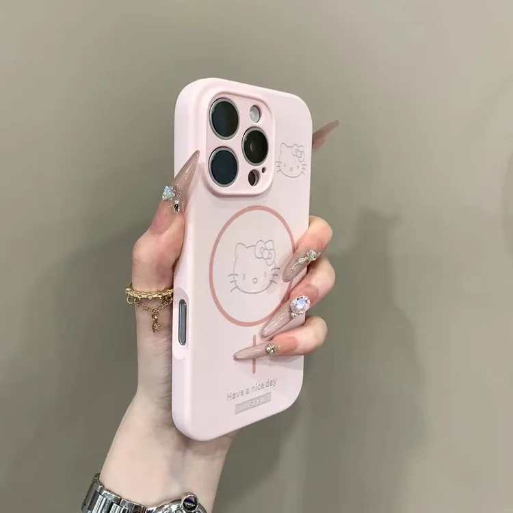 新款卡通kt猫适用苹果16手机iPhone15promax保护14pro高级感13/12